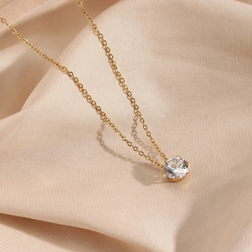 Round Brilliant Cut Diamond Necklace - Image 2