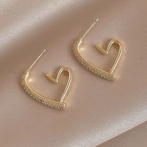 Heart hoop earrings